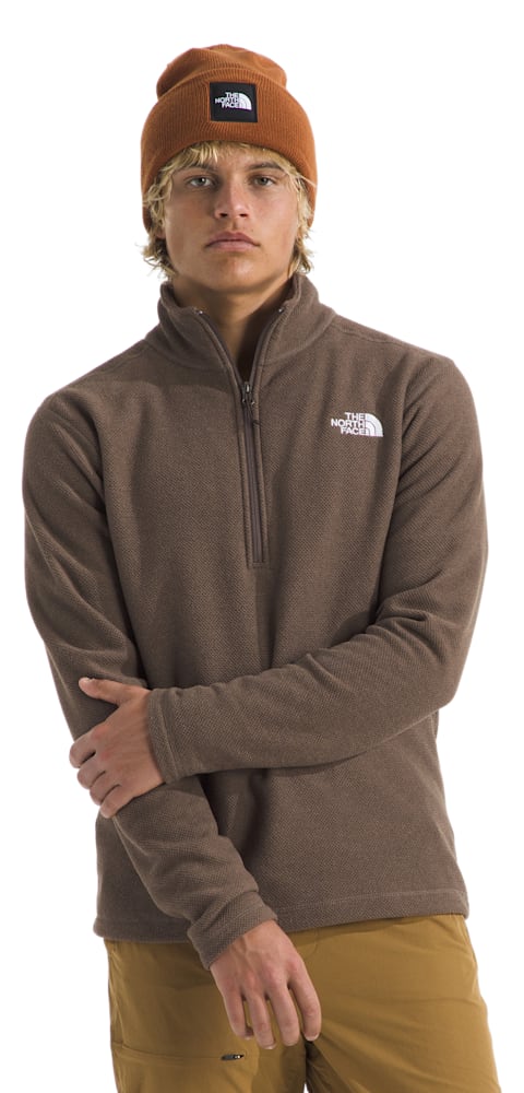 THE NORTH FACE Mens Jackets North Face Textured Cap Rock Quarter-Zip Long-Sleeve Fleece Pullover