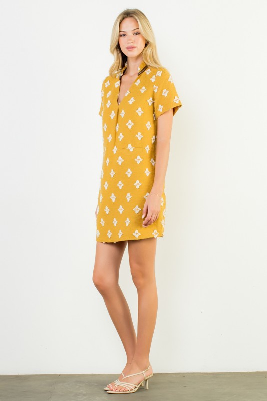 THML Women's Dresses Short Sleeve Detailed Dress