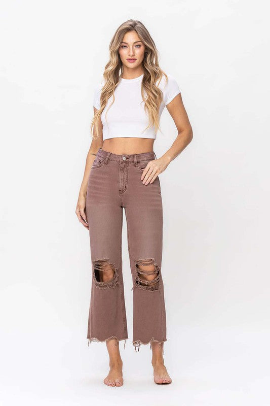 Vervet by Flying Monkey Women's Jeans Vervet 90'S Vintage Crop Flare Jean || David's Clothing