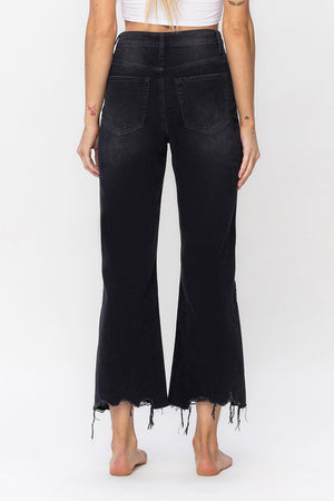 Vervet by Flying Monkey Women's Jeans Vervet 90S Vintage High Rise Crop Flare Jean || David's Clothing