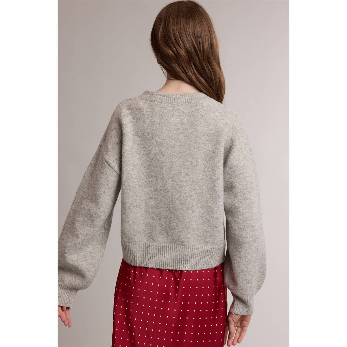 WISHLIST Women's Sweatshirts Bow Christmas Tree Embroidered Sweater
