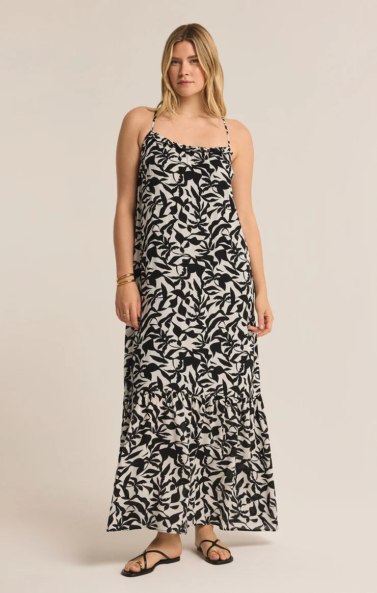 Z SUPPLY Women's Dresses Z Supply Cocktail Hour Leaf Midi Dress || David's Clothing