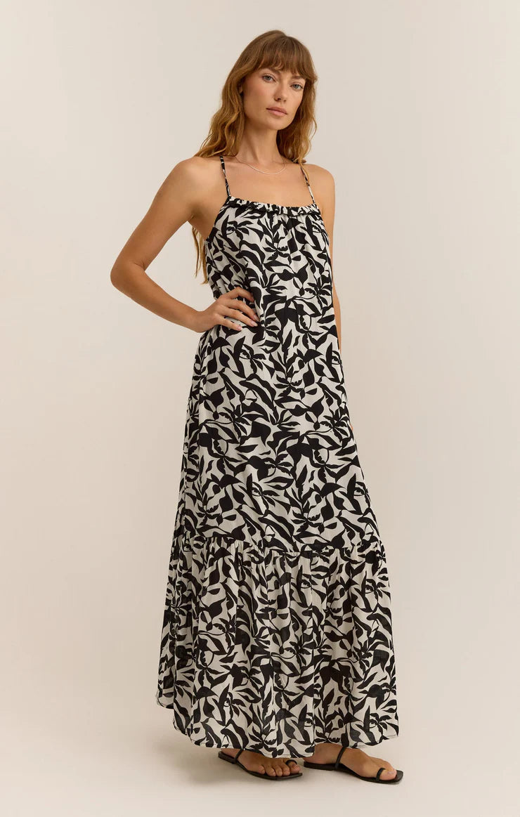 Z Supply Cocktail Hour Leaf Midi Dress || David's Clothing Z Supply Cocktail Hour Leaf Midi Dress || David's Clothing