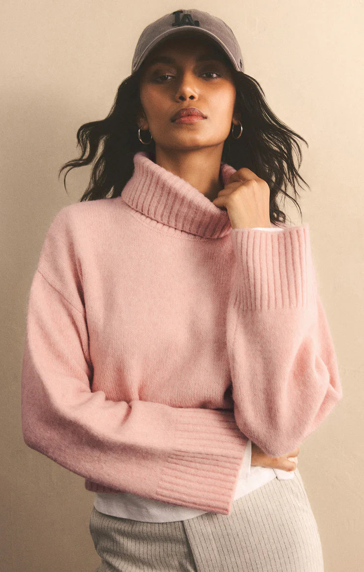 Z SUPPLY Women's Sweaters PINK / XS Z Supply Ursa Turtleneck Sweater || David's Clothing ZW234270A