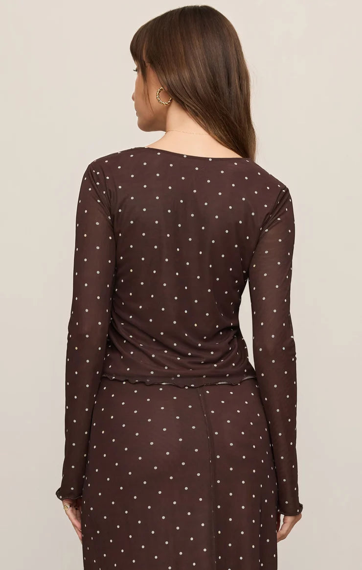 Z SUPPLY Women's Top Z Supply Amara Polka Dot Mesh Top
