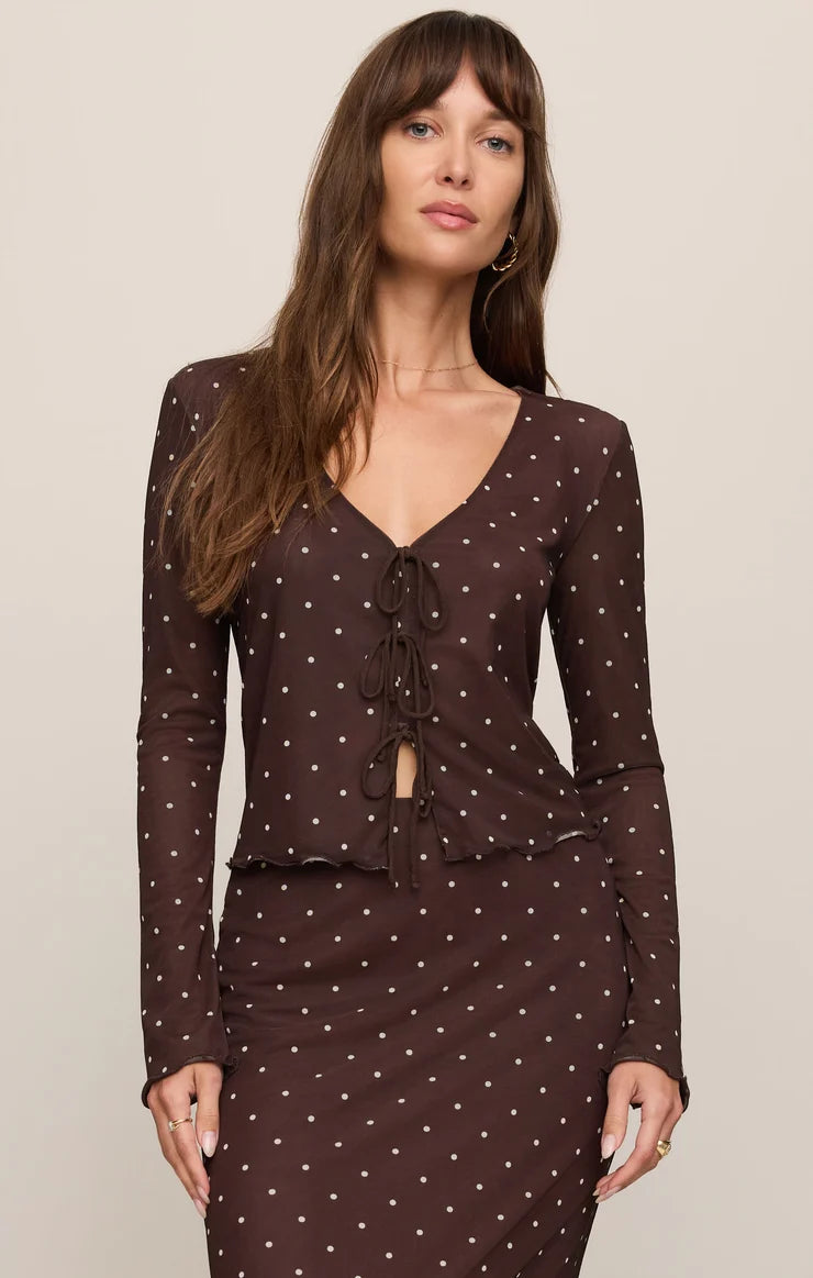 Z SUPPLY Women's Top Z Supply Amara Polka Dot Mesh Top