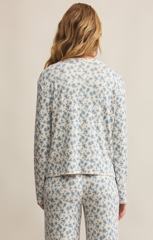 Z SUPPLY Women's Top Z Supply Home Town Ditsy LS Top || David's Clothing