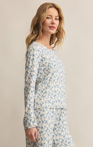 Z SUPPLY Women's Top Z Supply Home Town Ditsy LS Top || David's Clothing