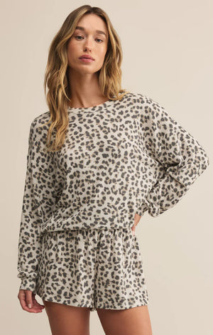 Z SUPPLY Women's Top Z Supply Luxe Leopard Long Sleeve Top