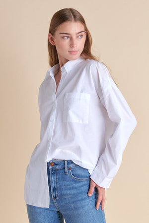Be Cool LA Women's Top Oversize Button Down Shirt || David's Clothing