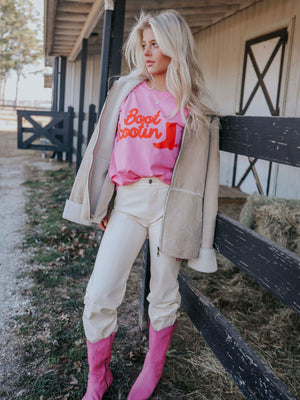 CHARLIE SOUTHERN Women's Tee Charlie Southern Boot Scootin' Neon Tee || David's Clothing