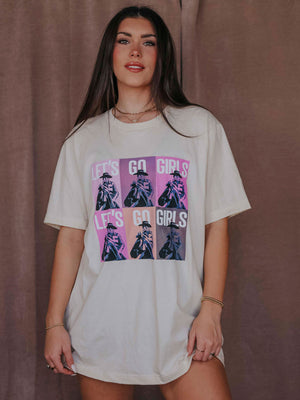 CHARLIE SOUTHERN Women's Tee Charlie Southern Let's Go Girls Pop Art Tee || David's Clothing