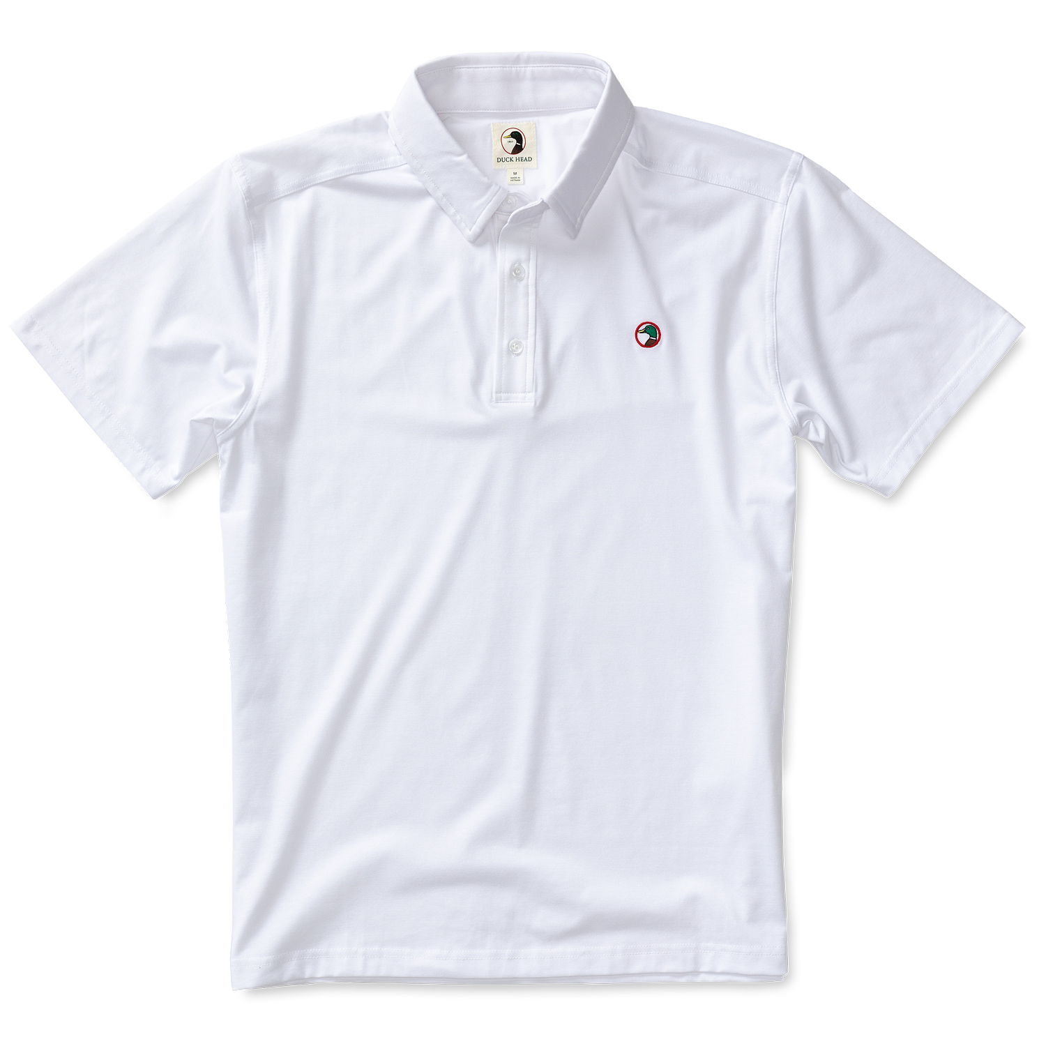 DUCKHEAD Men's Polo WHITE / M Duck Head Hayes Performance Logo Polo || David's Clothing D21031090