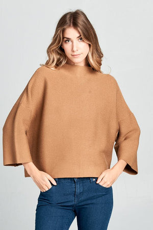 ELLISON 20-Women's Sweaters CAMEL BR / S Not Your Casual Top || David's Clothing JT-5002