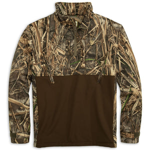 HEYBO OUTDOORS Men's Outerwear REALTREE MAX 7 / M Heybo The Landing Zone 1/4 Zip Pullover || David's Clothing HEY9226