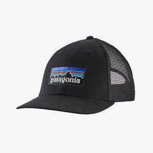 PATAGONIA Men's Hats BLACK Patagonia P-6 Logo LoPro Trucker Hat || David's Clothing 38283BLK