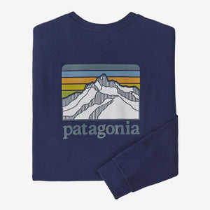 PATAGONIA Men's Tees Patagonia Men's Long-Sleeved Line Logo Ridge Responsibili-Tee || David's Clothing