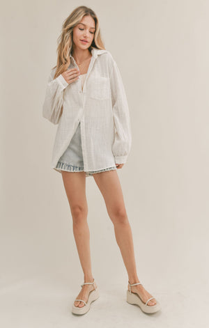 SADIE AND SAGE Women's Top So Cal Button Down Top || David's Clothing