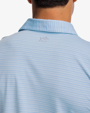 SOUTHERN TIDE Men's Polo Southern Tide brrr°-eeze Bowen Stripe Performance Polo Shirt || David's Clothing