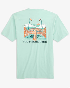 SOUTHERN TIDE Men's Tees TURQUIOSE SEA / XS Southern Tide Goal Oriented T-Shirt || David's Clothing 93852340