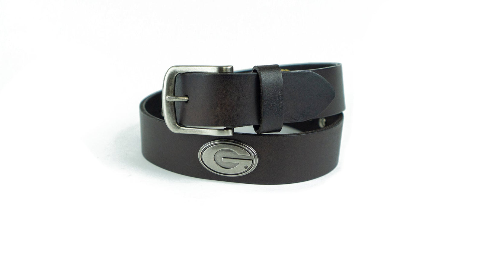 Giorgio Armani Men's GA-Buckle Leather Belt Black