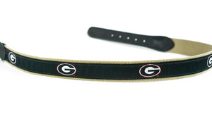 Zeppro Men's Belts Zeppro University of Georgia Ribbon Belt - Black || David's Clothing